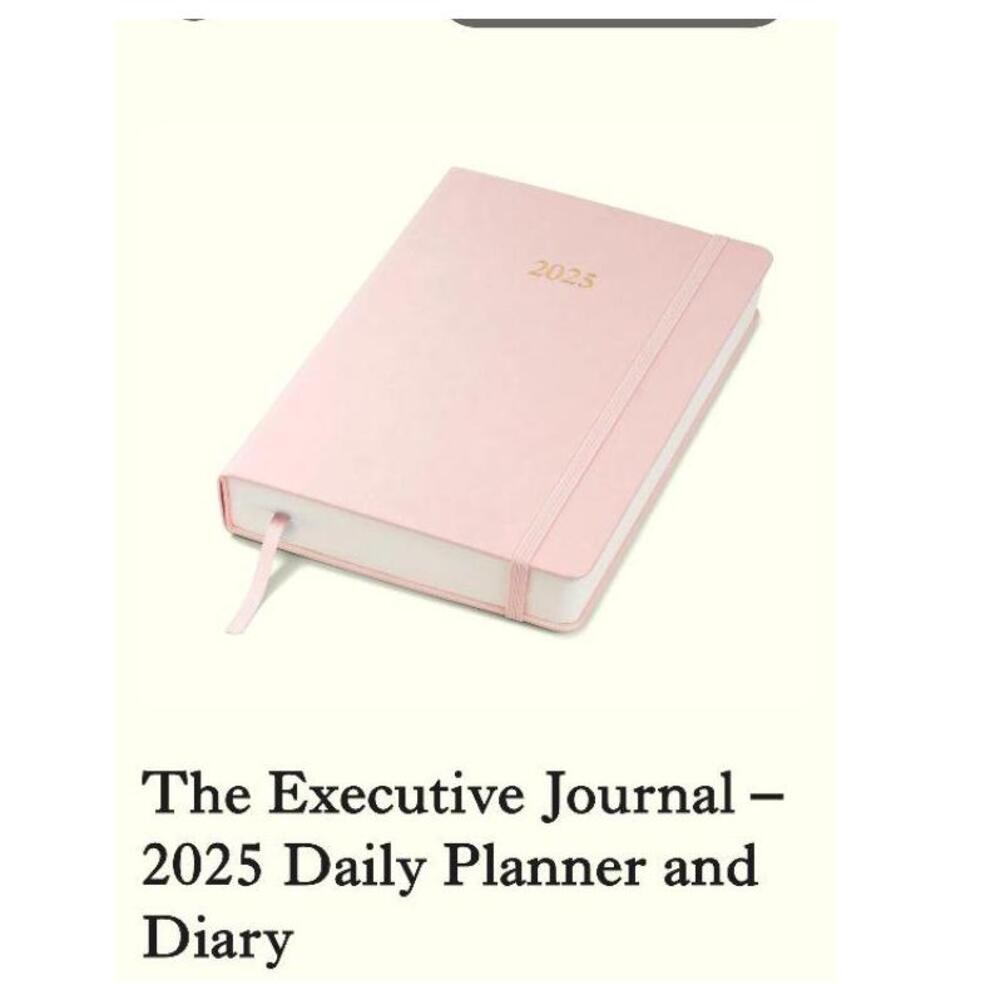 Wykekhams‎ Journal Executive Pink 2025 Daily Planner New Giftable Luxe Modern
